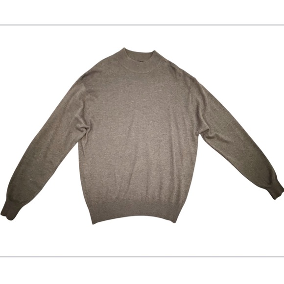 Tulliano Men’s Gray Silk/Cotton Crewneck Knit Golf Sweater Size Large MSRP $195 - Picture 1 of 7